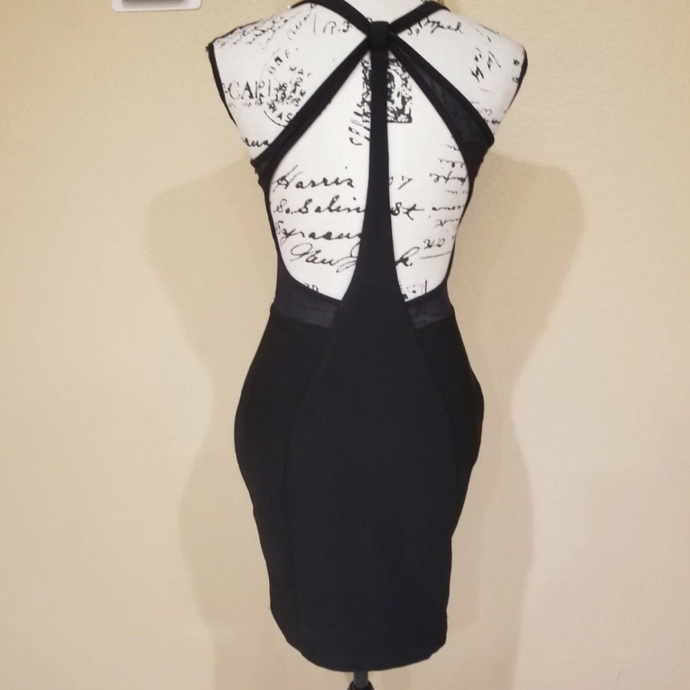 TOBI Elegant Black Sheer Halter Dress Midi Dress Size M NWOT